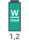 Puissance: 1,2 W/mod Puissance: 1,2 W/mod